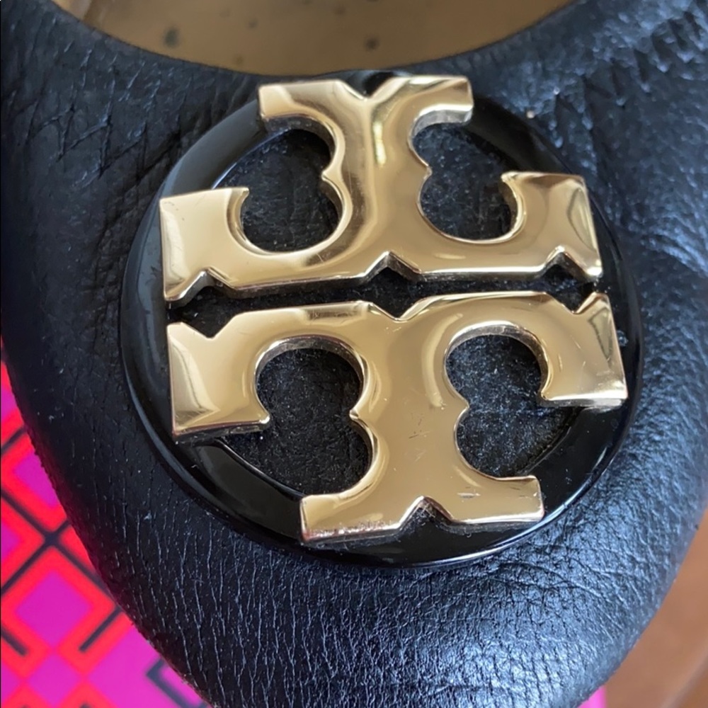 Tory Burch Claire Black Napa Ballet Flats shoes